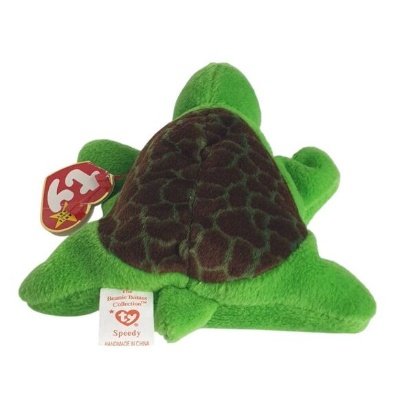 Vintage Ty Beanie Babies "Speedy" Turtle 6.5" Green Plush 1993 Retired Sty 4030 - Picture 4 of 8